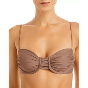 Jade Swim L67160 Womens Brown Mia Underwire Bikini Top sz S